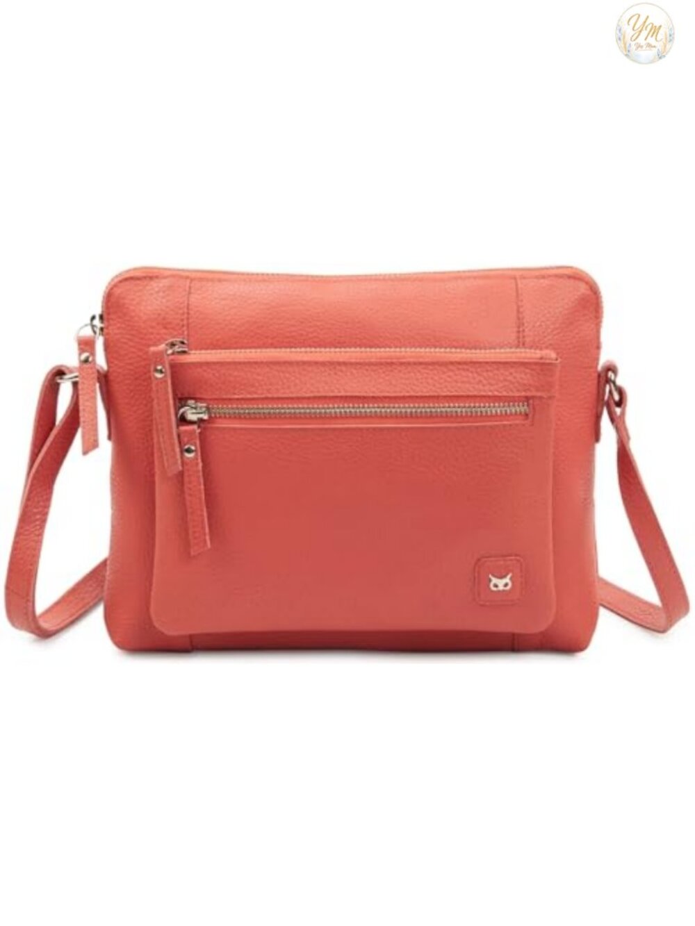Genuine Pebbled Leather Crossbody Bag Small Adjustable Strap Sling Purse